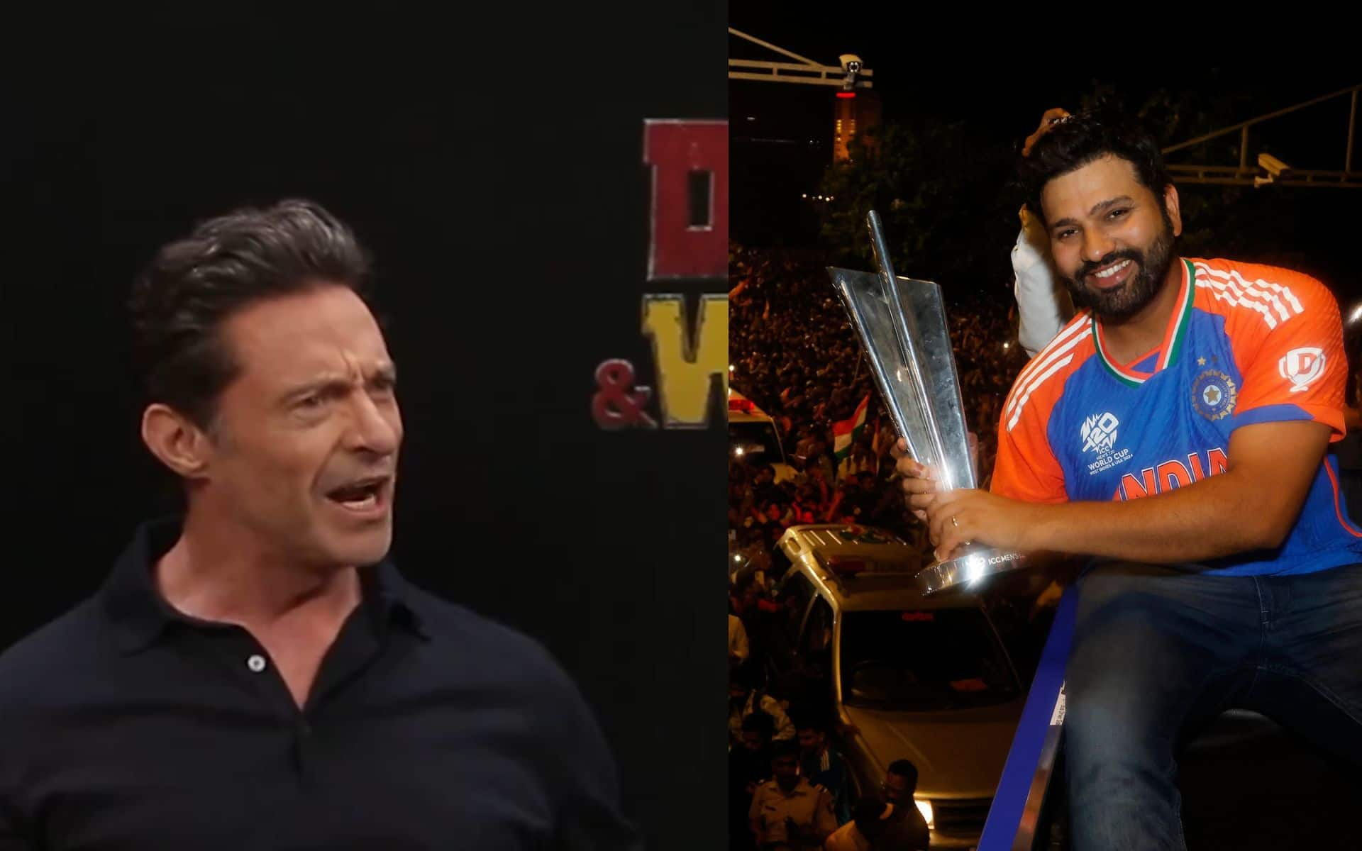 Hollywood star, Hugh Jackman called Rohit Sharma 'a beast' (X.com)