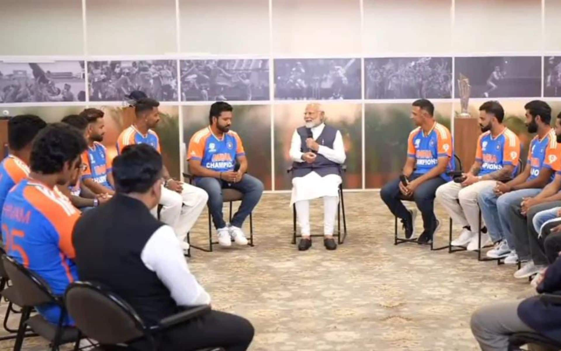 PM Modi's during Interaction with Team India[x.com] 