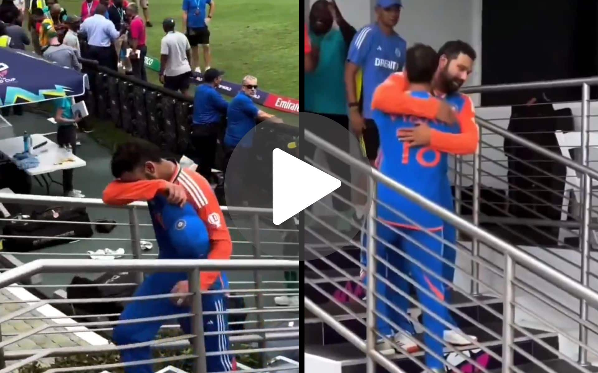 [Watch] Virat Kohli Hugs Rohit Sharma While Crying After T20 World Cup Triumph