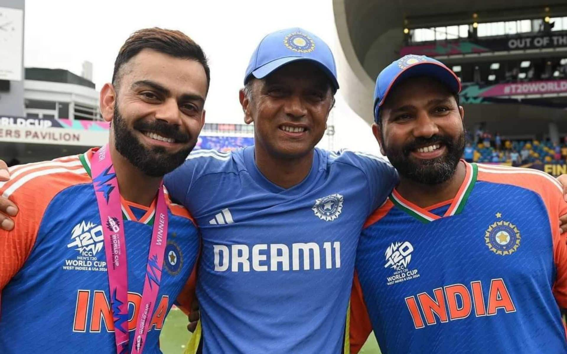 Virat Kohli, Rahul Dravid and Rohit Sharma (x)