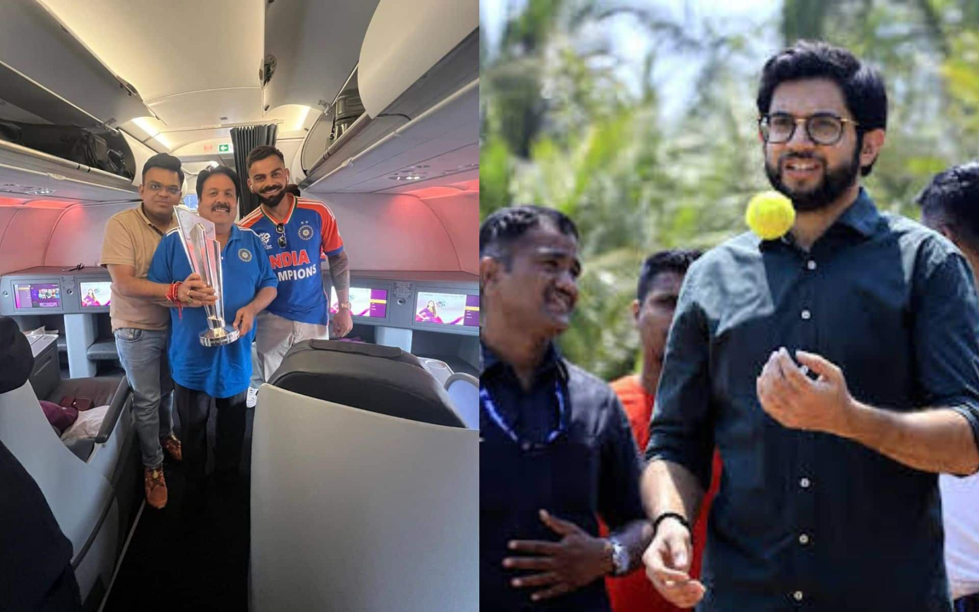 Aaditya Thackeray and Rajiv Shukla (X.com)