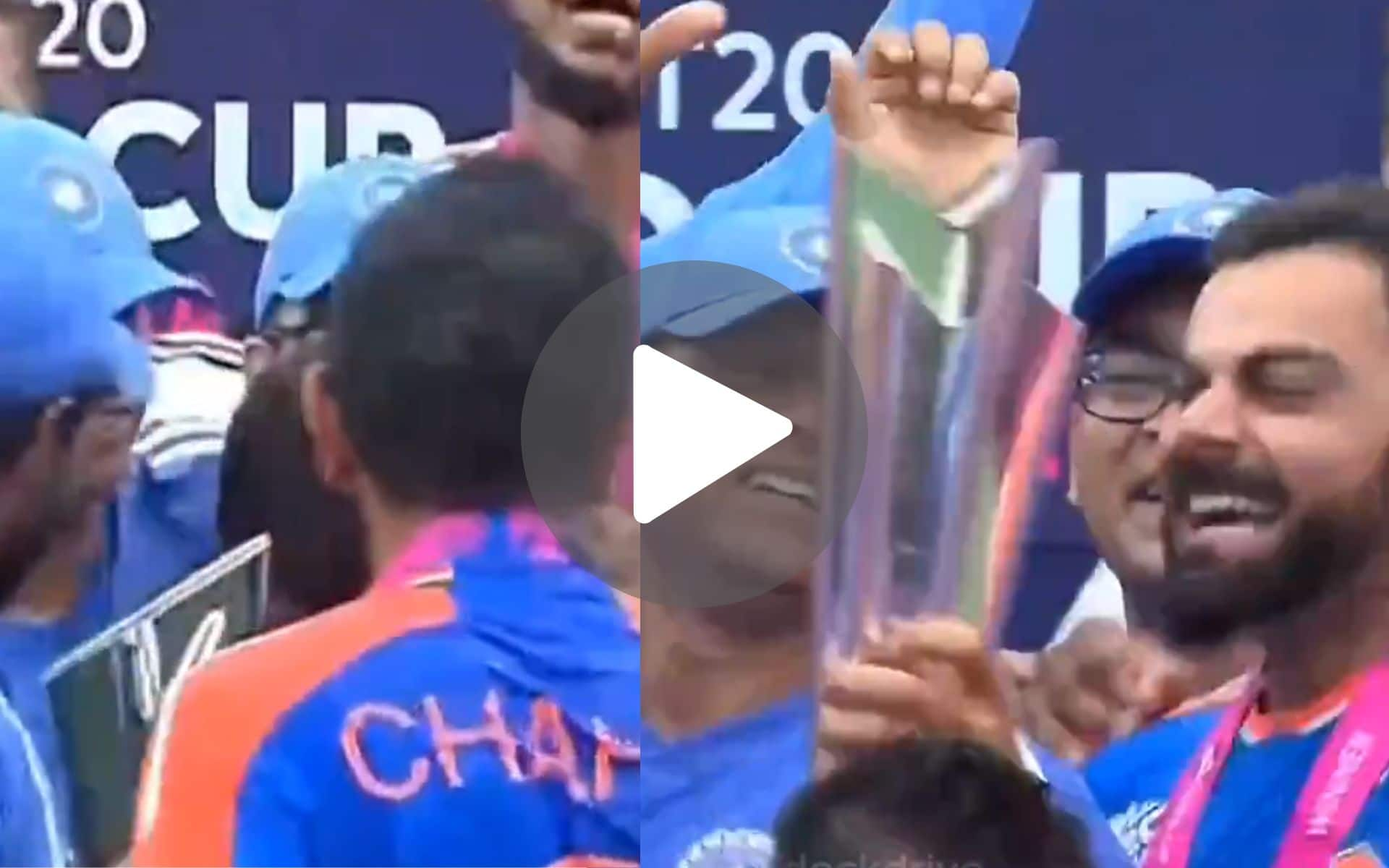 [Watch] 'Overwhelmed' Rahul Dravid Kisses Virat Kohli Celebrating India's T20 Victory