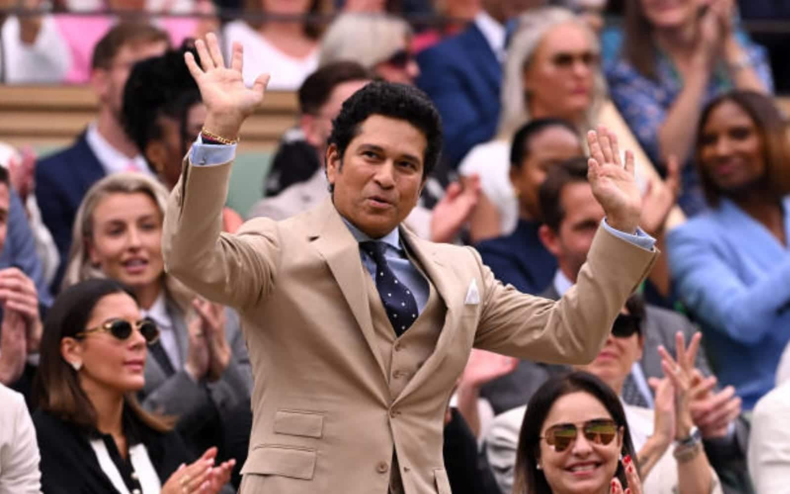 Sachin Tendulkar at Wimbledon Centre Court [GettyImages]