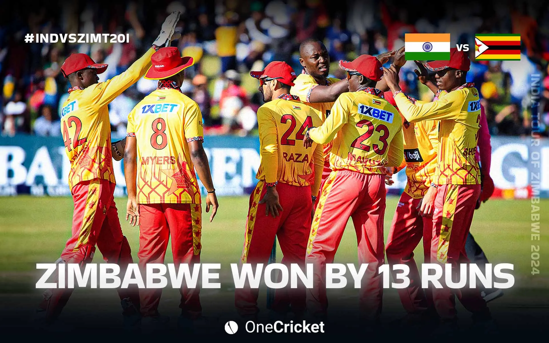 Zimbabwe win by 13 runs (OneCricket)