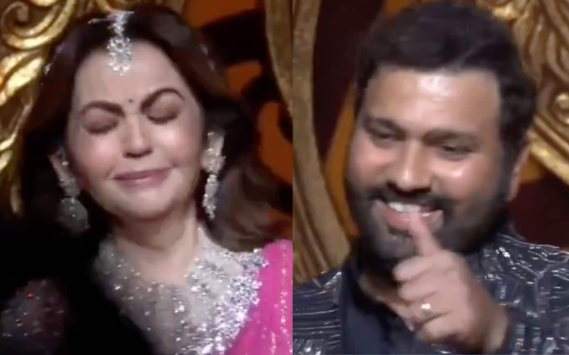 Rohit Sharma and Nita Ambani in Sangeet ceremony (X.com)