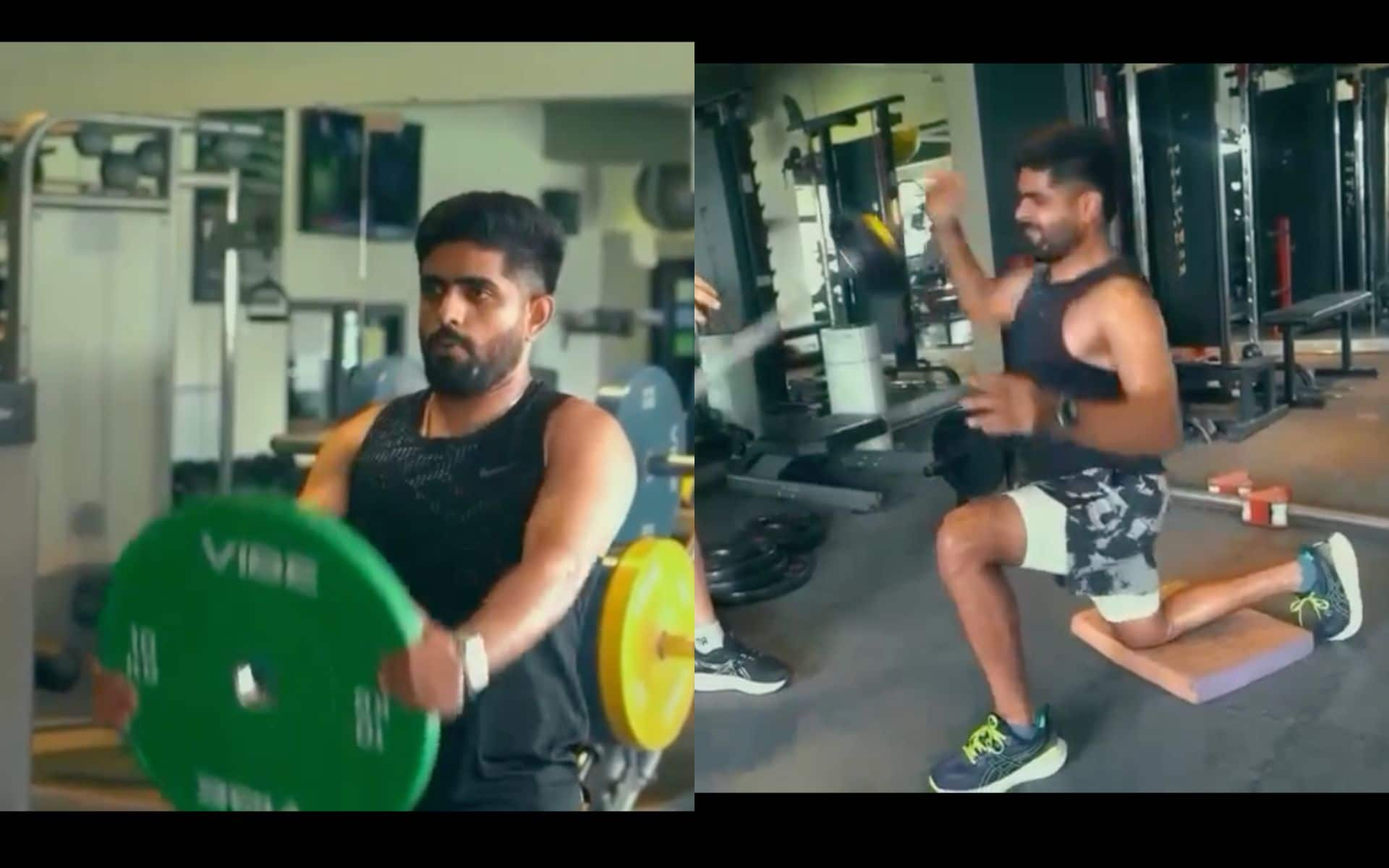 Babar Azam trains hard in gym [X]