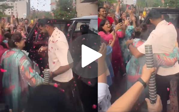 [Watch] Bumrah Showered With 'Rose Petals ' After Returning Home In Ahmedabad