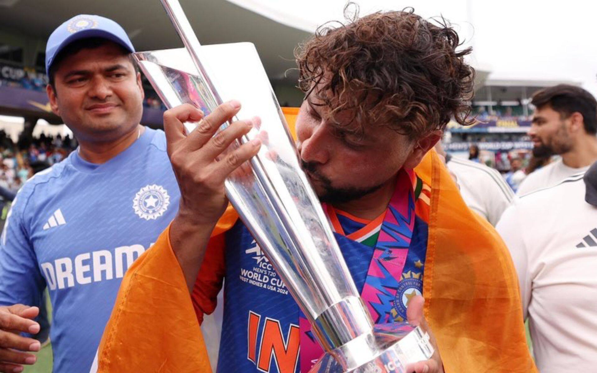 Kuldeep Yadav With Trophy- (X.com)