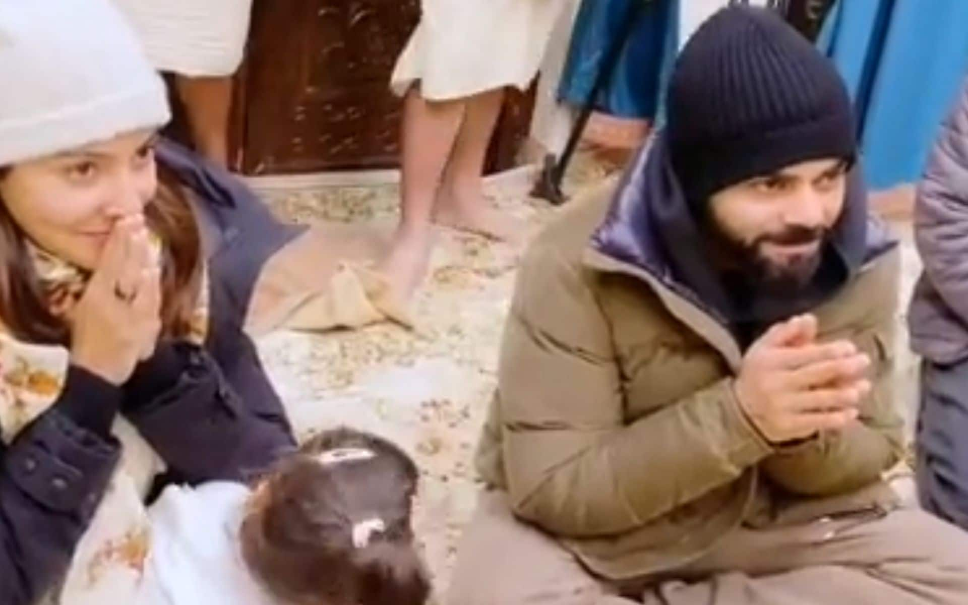 Virat Kohli, Anushka Sharma and Vamika at Baba Neem Karoli ashram (x.com)