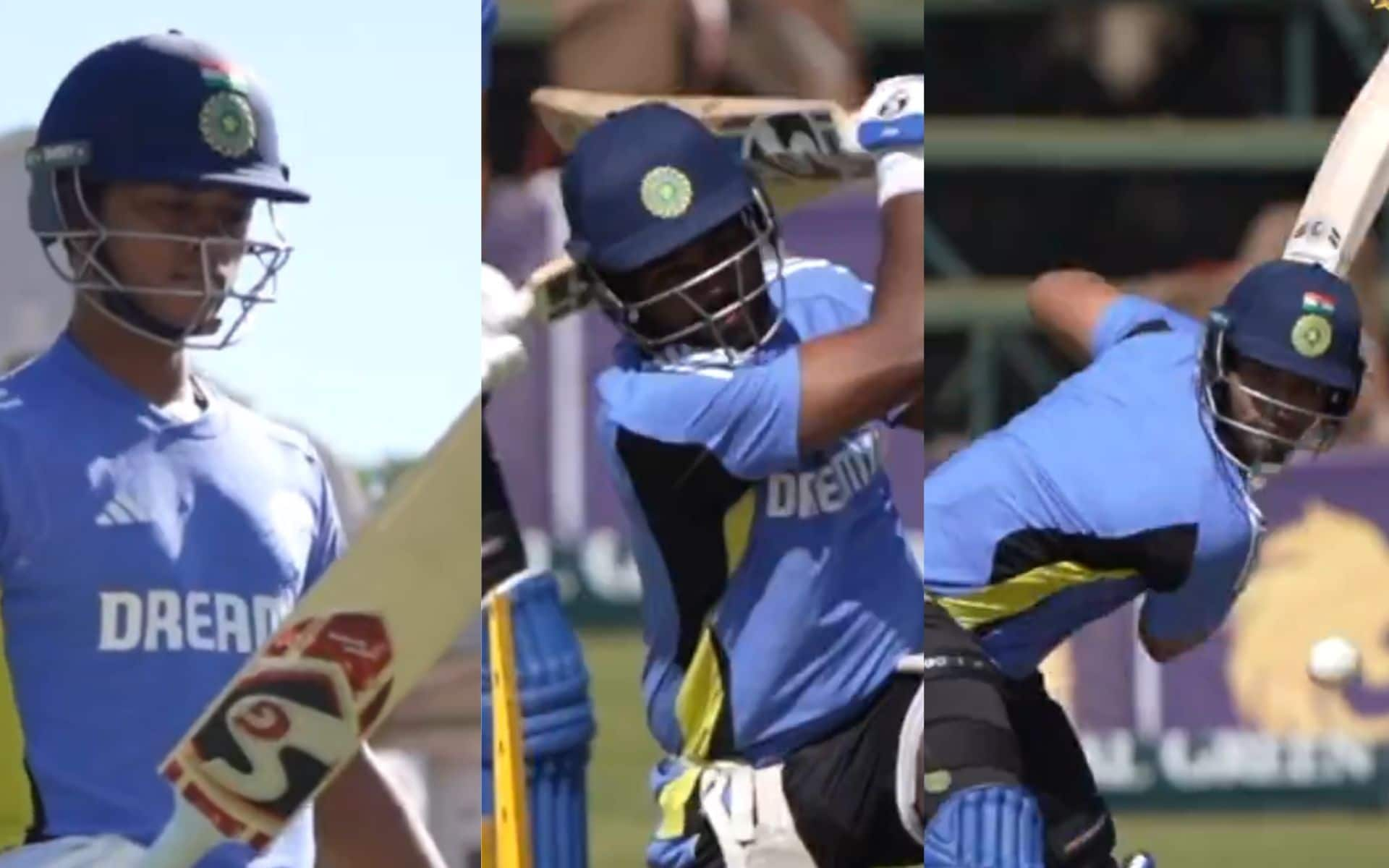 Sanju Samson, Shivam Dube and Yashasvi Jaiswal in training (X.com)