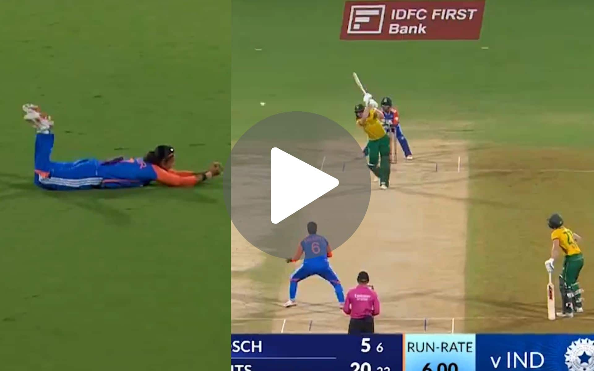 [Watch] Harmanpreet Kaur's Stunning Dive To Dismiss Dangerous Tazmin Brits