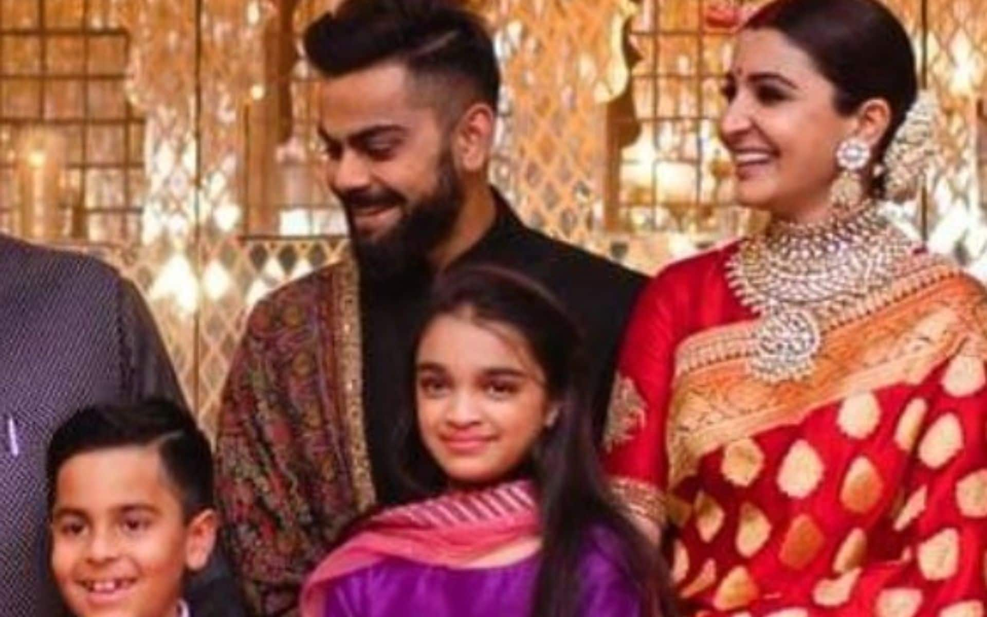 Mehak Dhingra with Virat & Anushka during their wedding reception (Instagram)