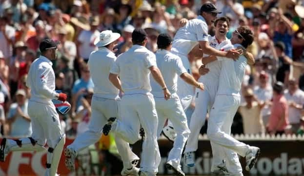 James Anderson celebrating  after dismissing Australia’s captain, Ricky Ponting [x.com']