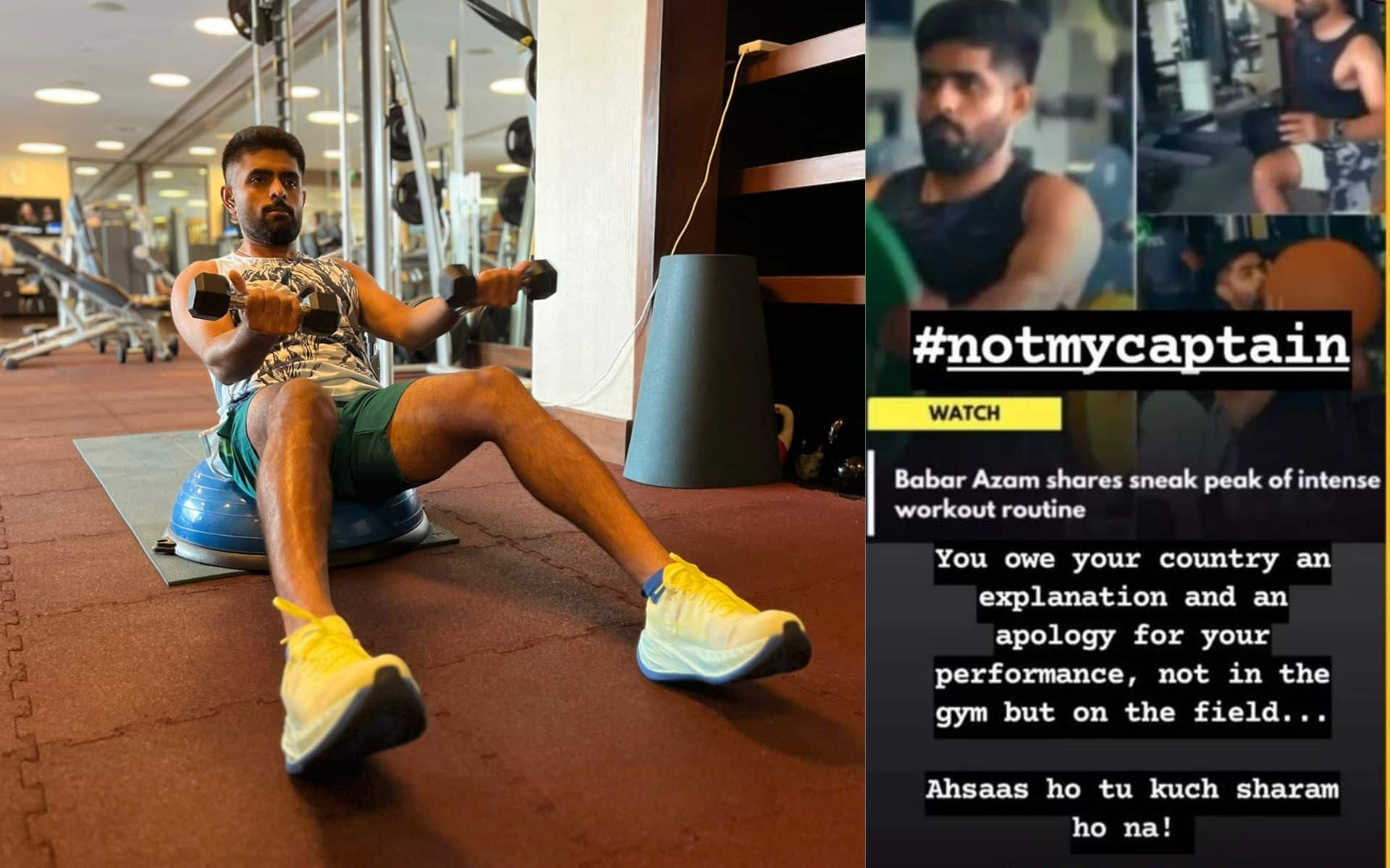 Babar Azam Gym - (X.com)