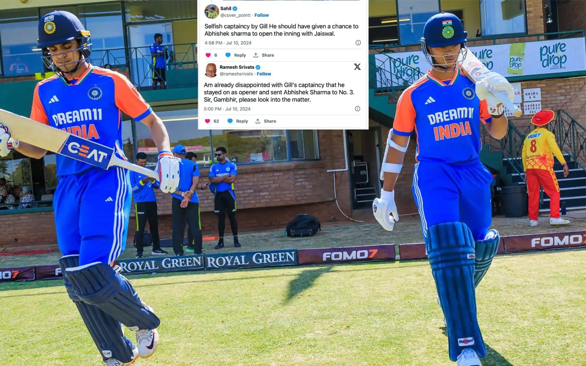 'Why So Insecure'- Fans Call Captain Gill 'Selfish' As He Opens While Demoting Abhishek To No.3