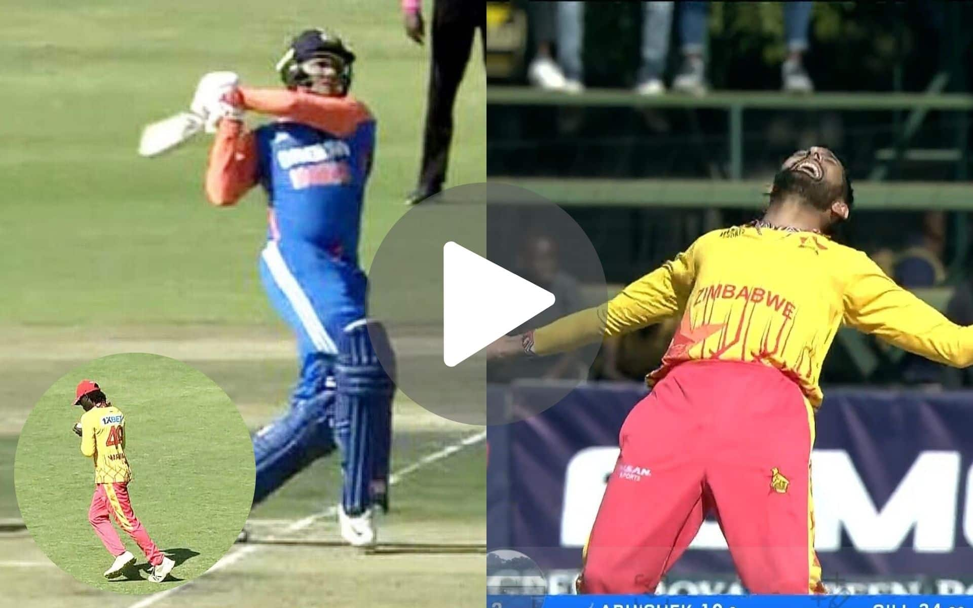 [Watch] Abhishek Sharma's Prized Wicket Leaves Raza Animated After Jaiswal's Departure