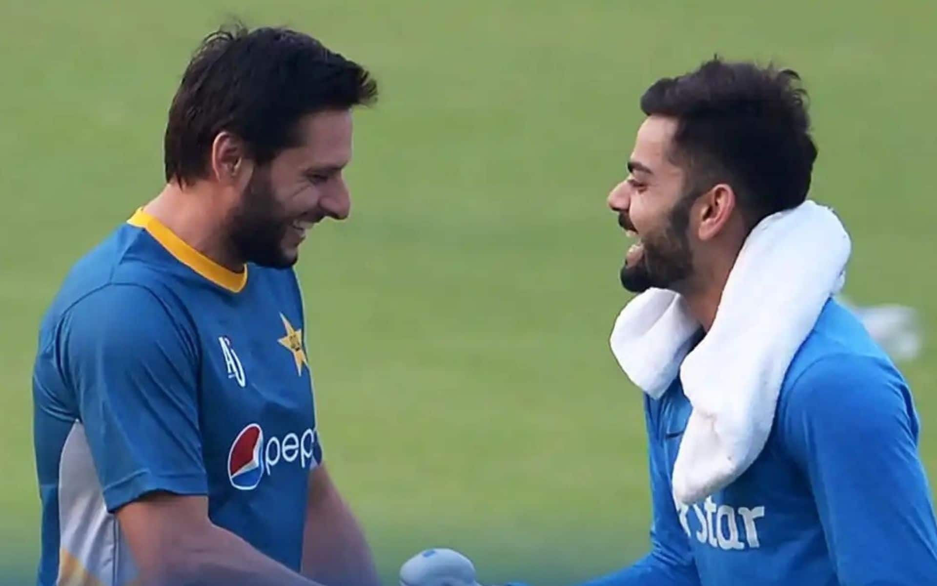 Virat Kohli with Shahid Afridi (X.com)