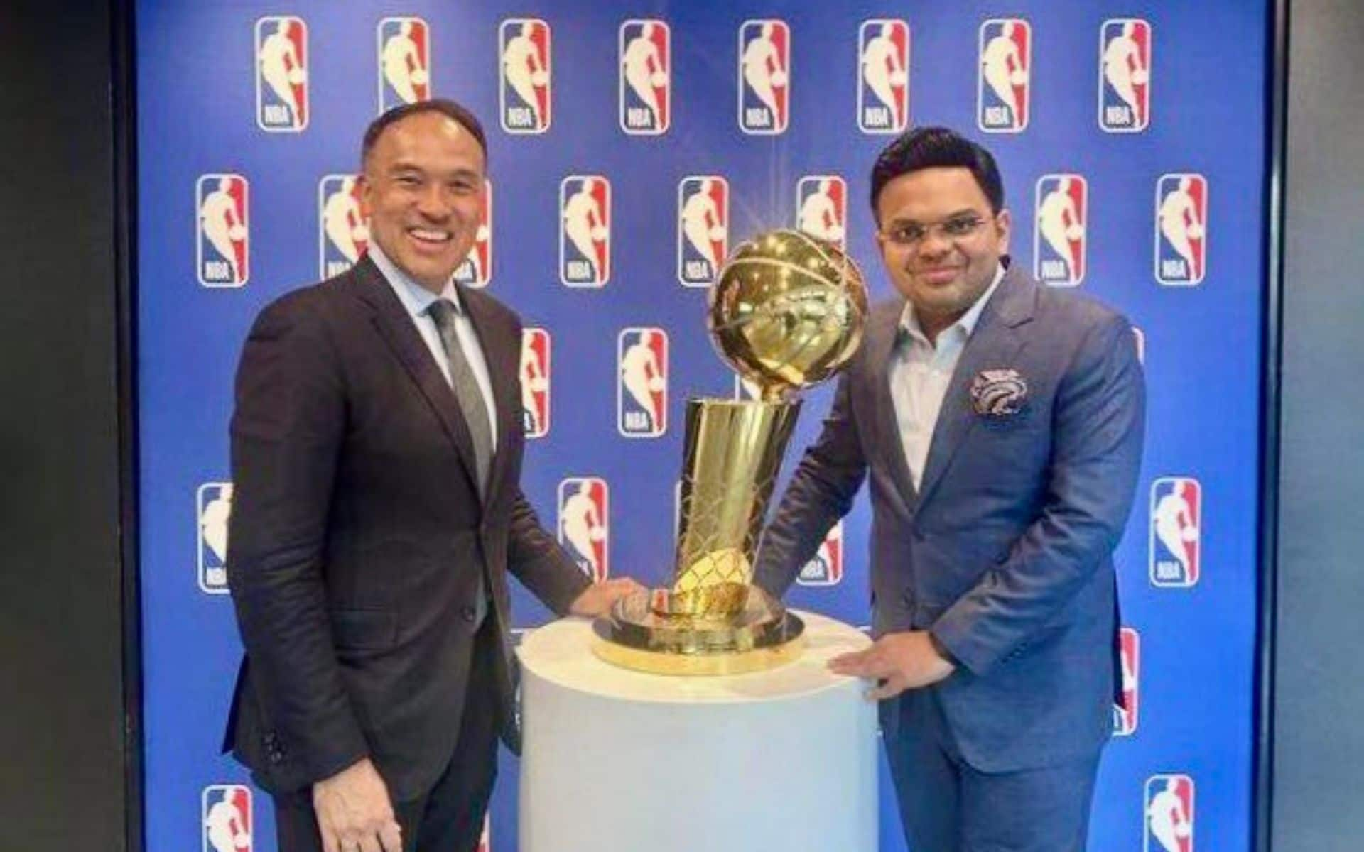 Jay Shah With NBA Commissioner (X.com)