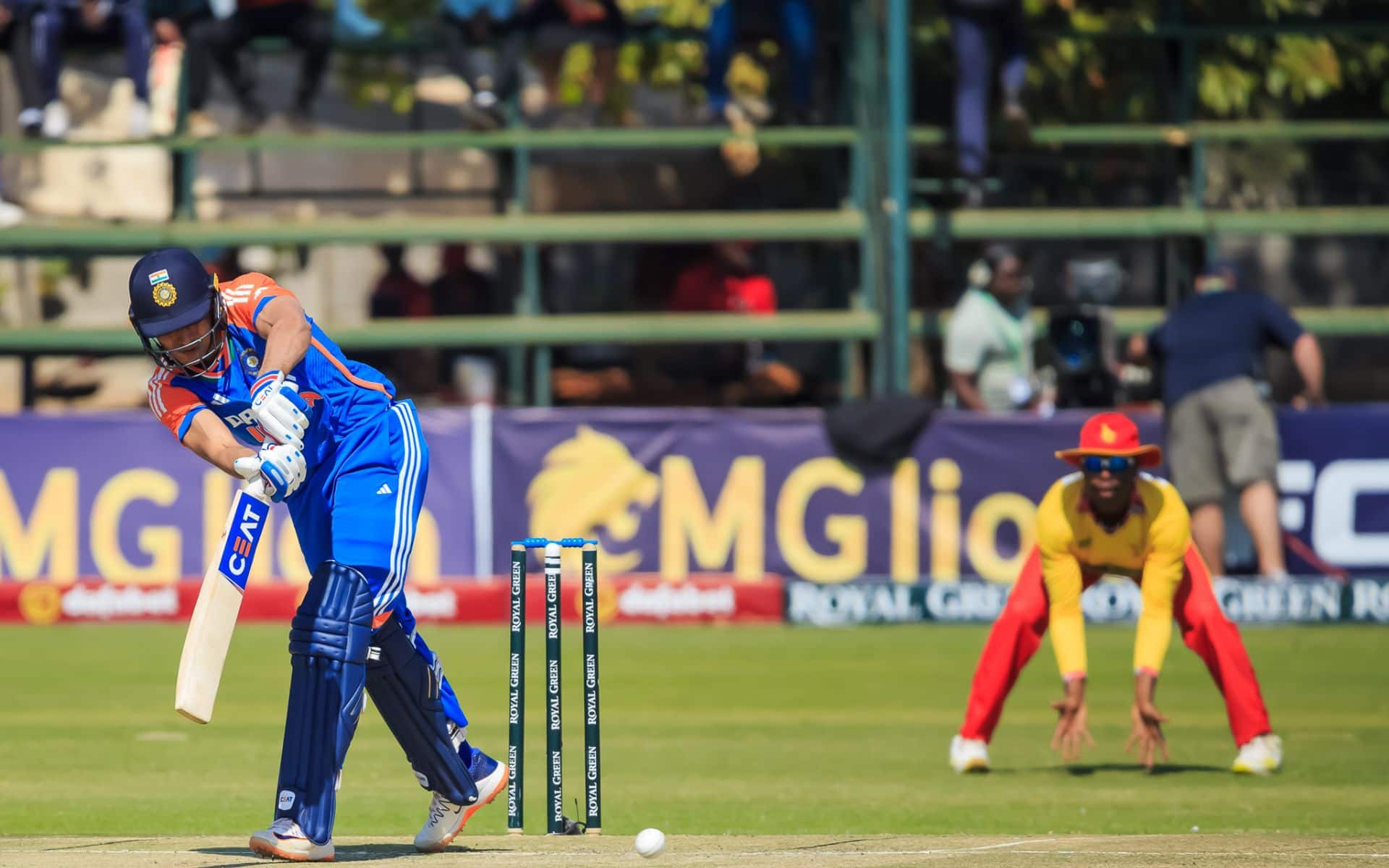 Shubman Gill in action vs ZIM (X.com)