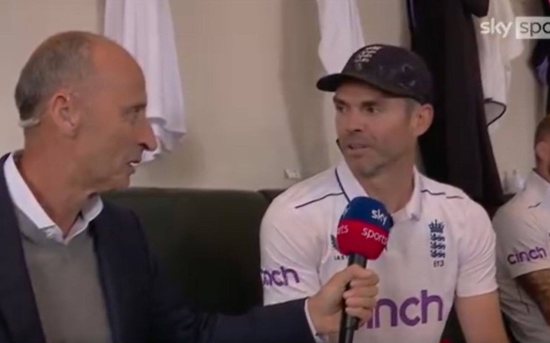 James Anderson speaking with Nasser Hussain after the match (x.com)