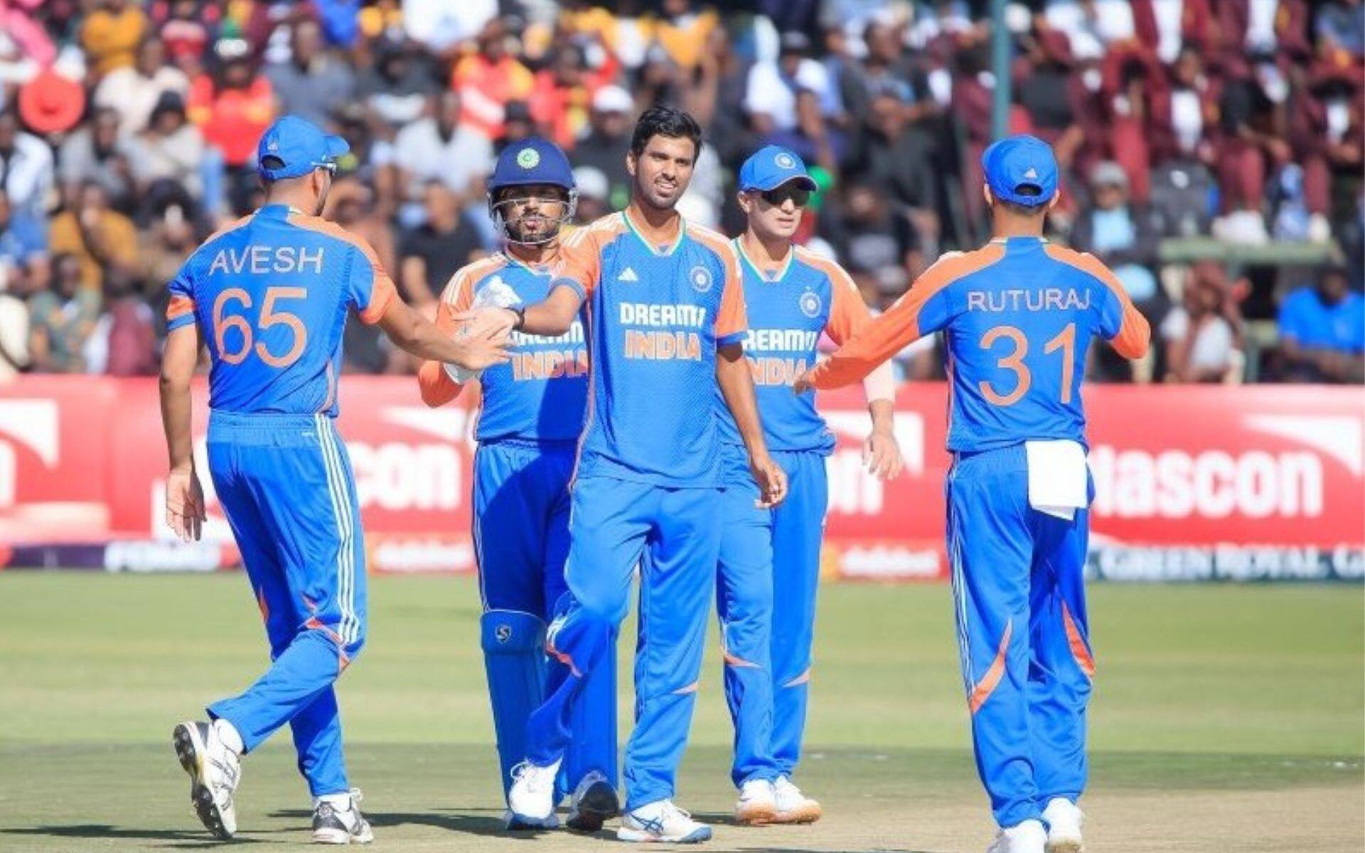 Indian players against Zimbabwe (X.com)