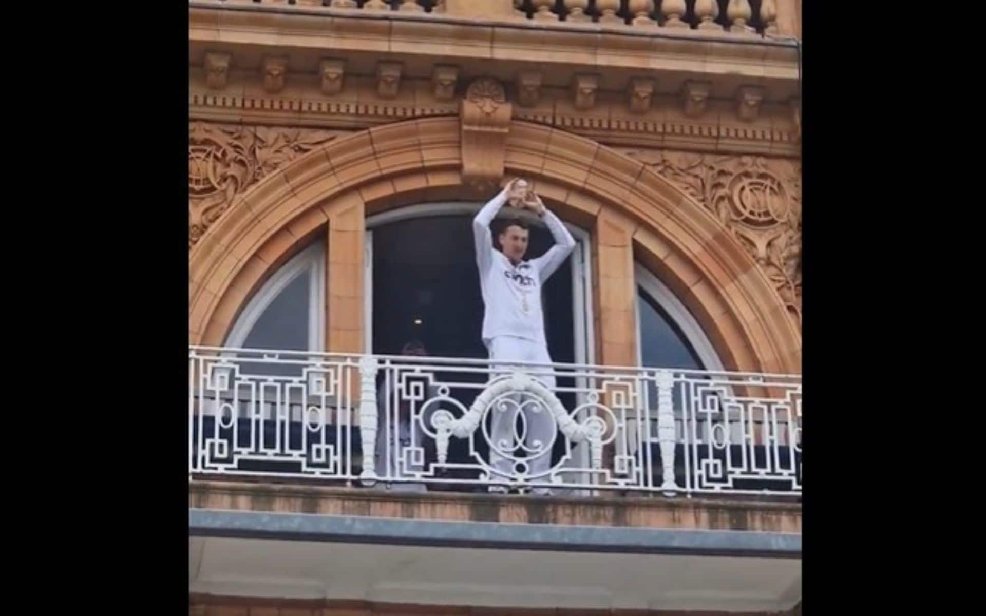 Harry Brook at Lord's balcony (x.com)