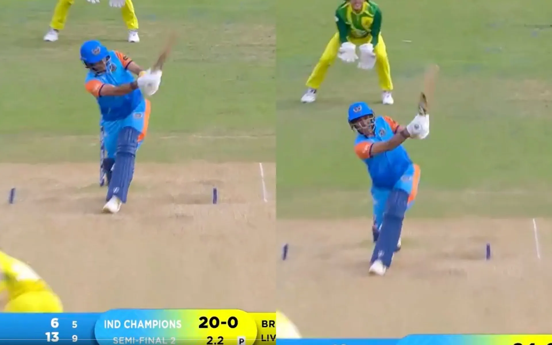 Uthappa in action vs Australia Champions [X]