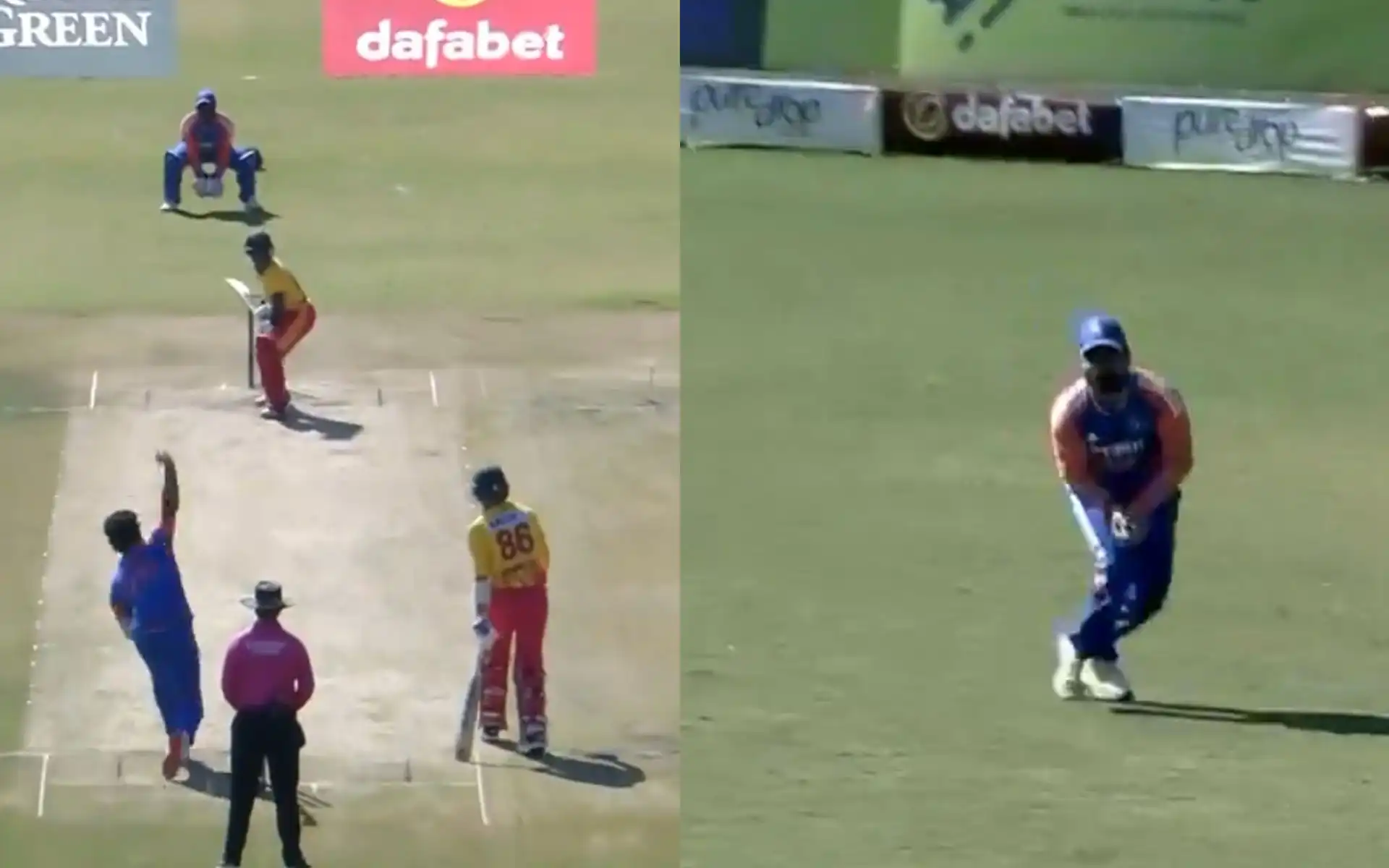 Rinku helps Dube get a wicket (X.com)