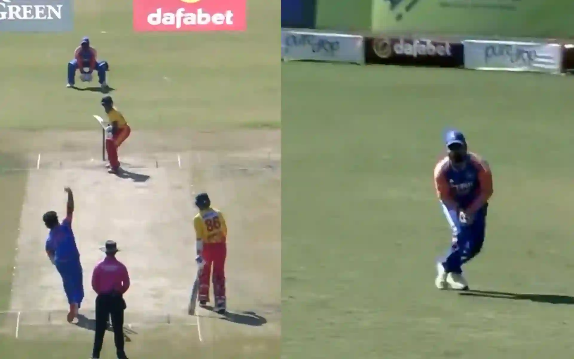 Rinku helps Dube get a wicket (X.com)
