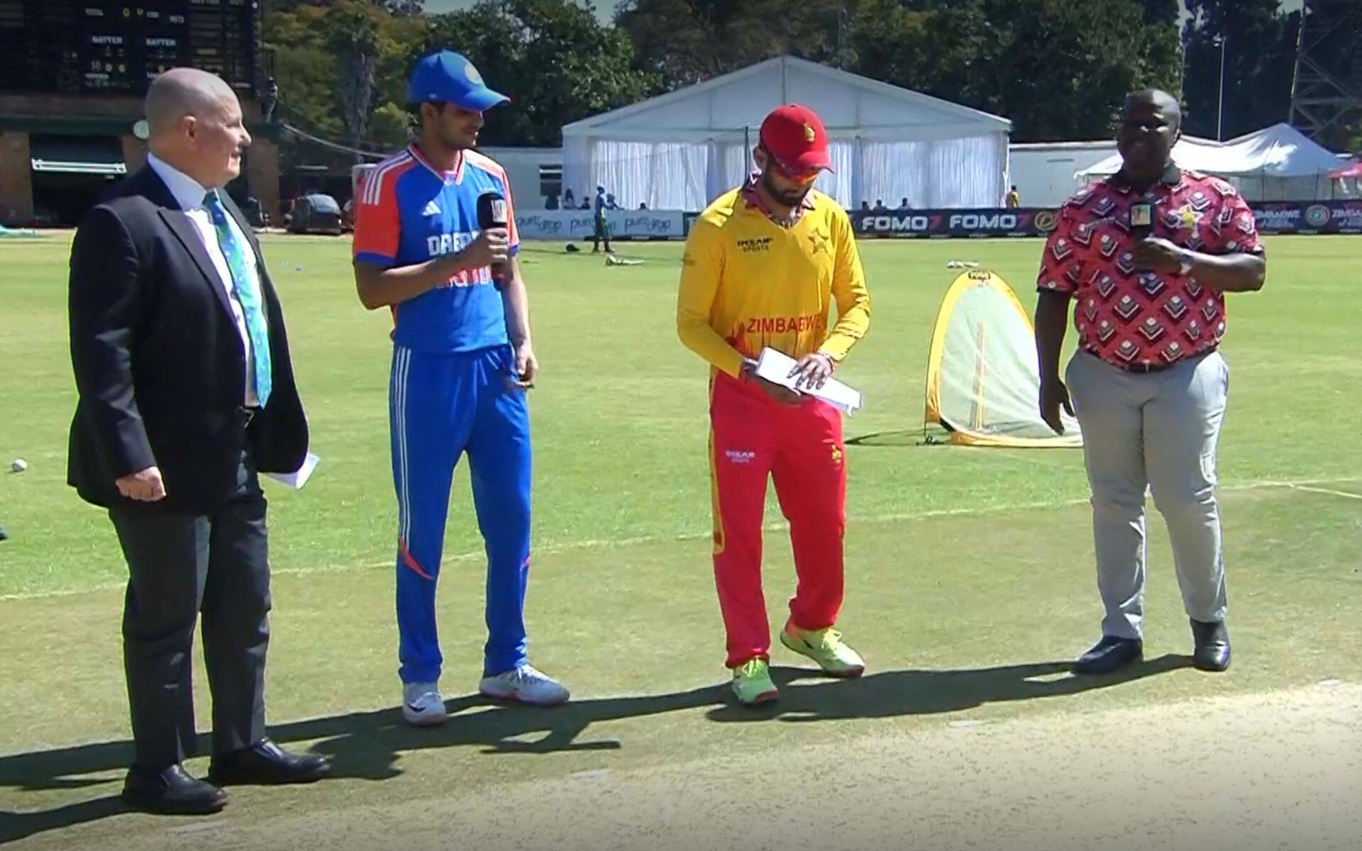 Shubman Gill, Sikandar Raza at the toss (X.com)