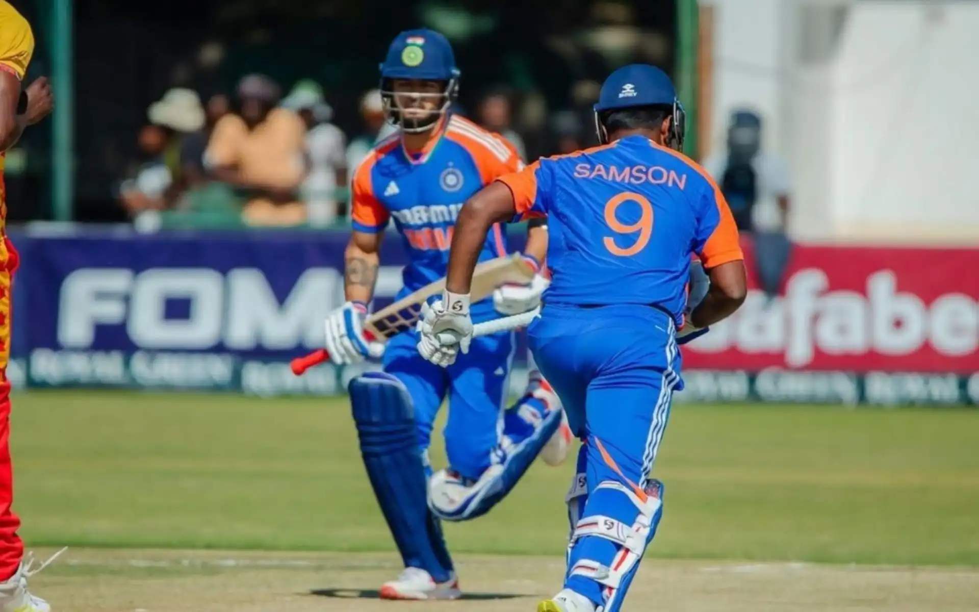 Riyan Parag and Sanju Samson during 5th T20 vs Zimbabwe [BCCI]
