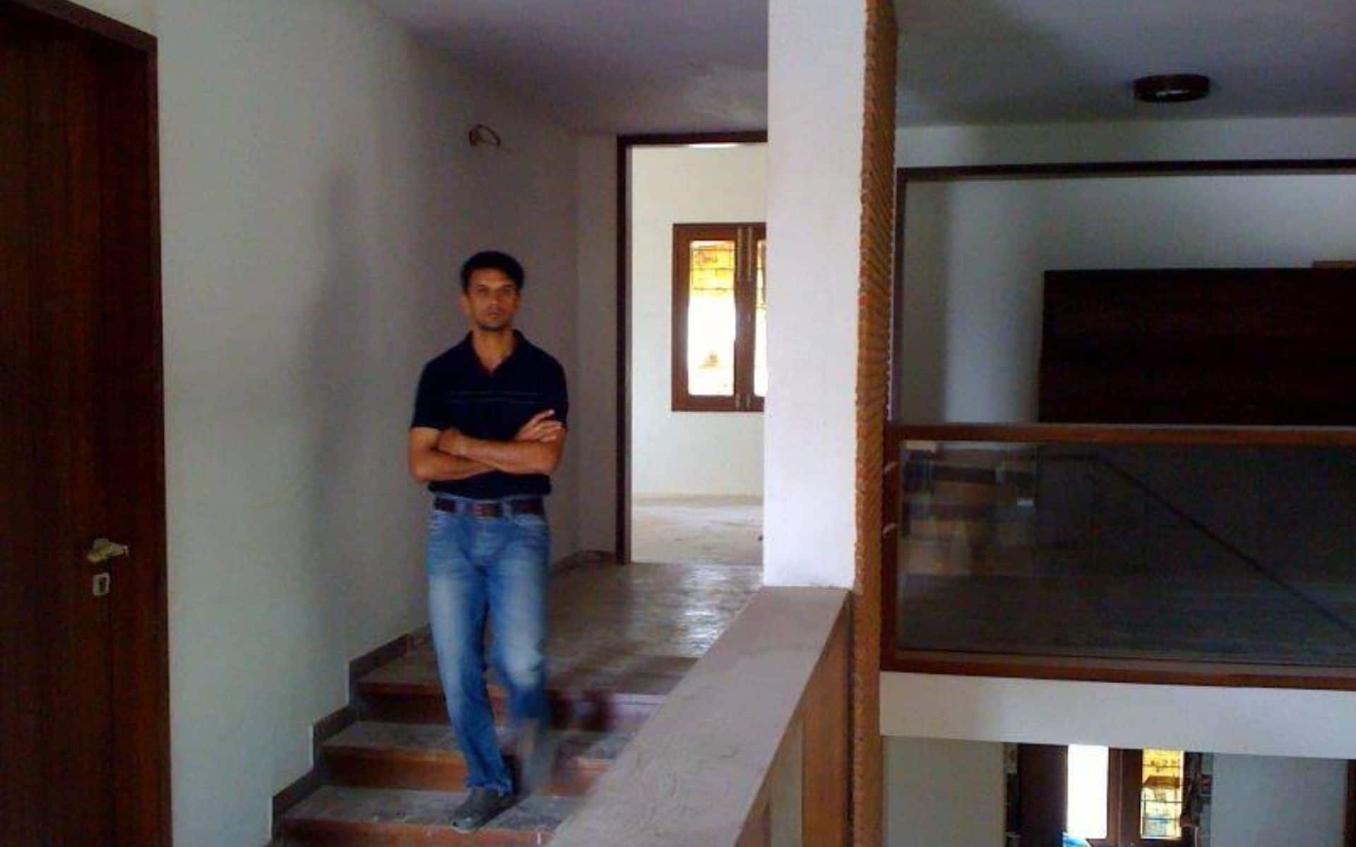 Rahul Dravid in his Bangalore home [facebook.com]