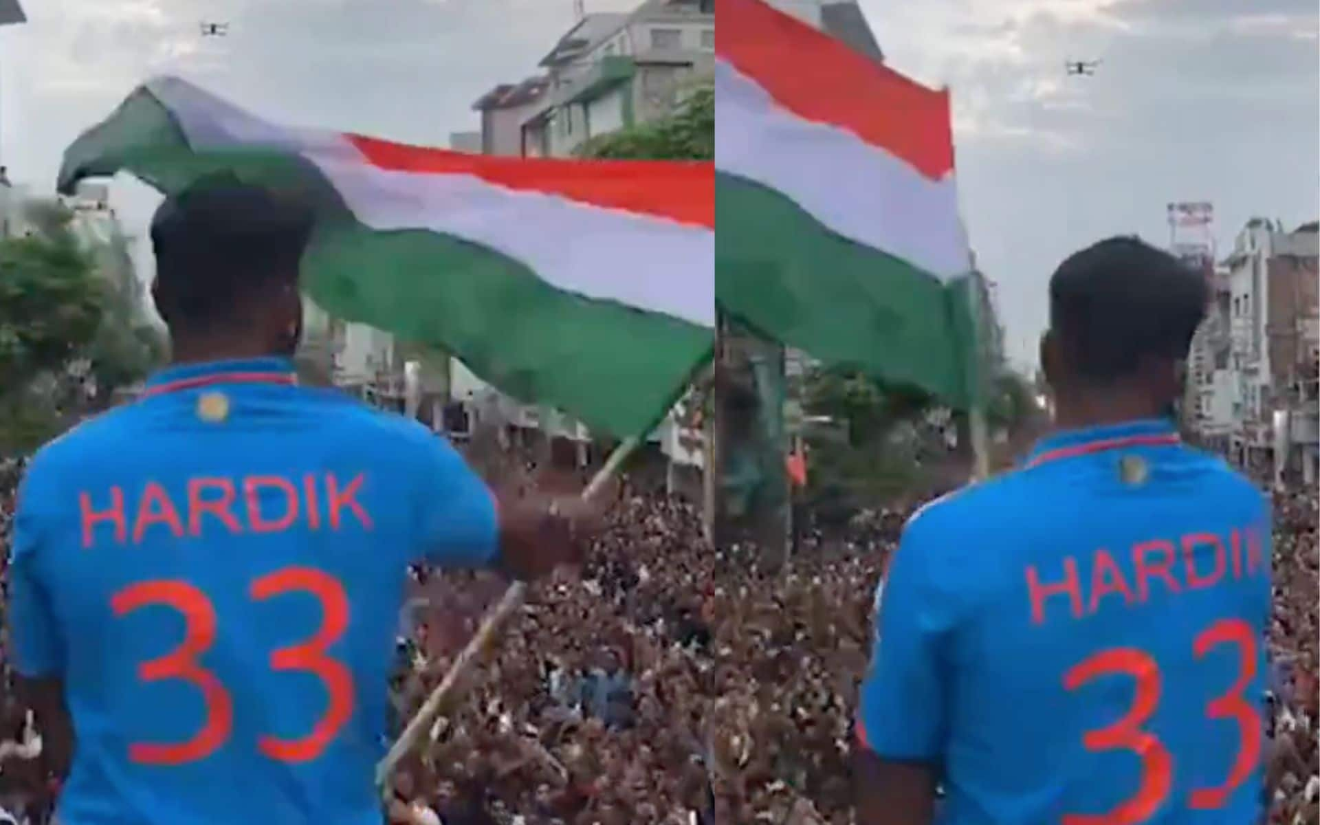 Hardik Pandya in his road show (X.com)