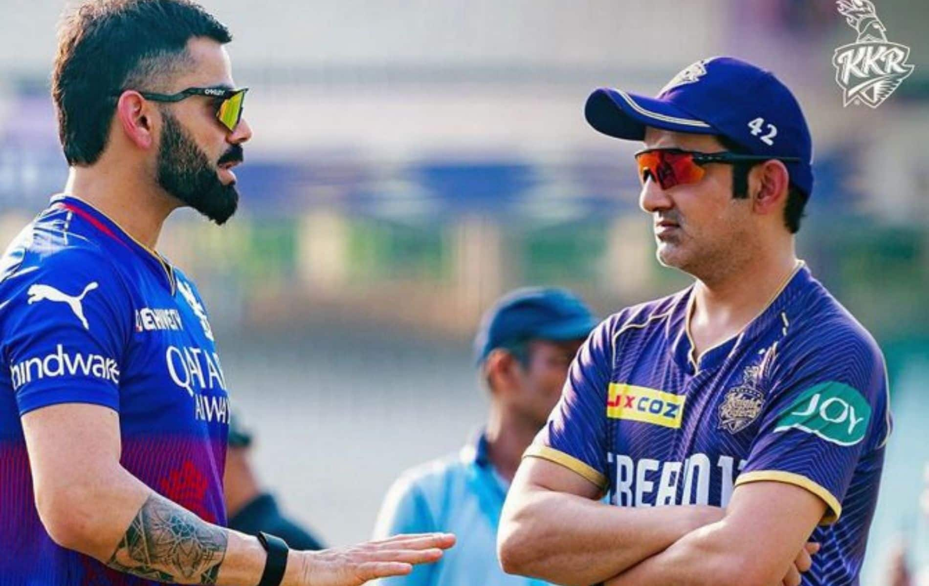 Gautam Gambhir having a chat with Virat Kohli during IPL 2024 (X.com)