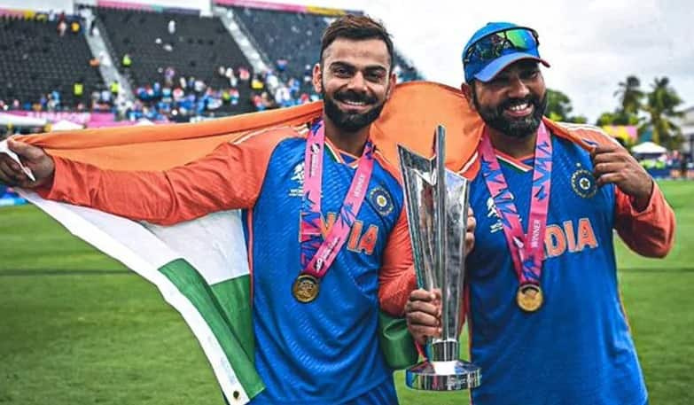 Virat Kohli and Rohit Sharma together after winning the T20 WC 2024 [x.com]