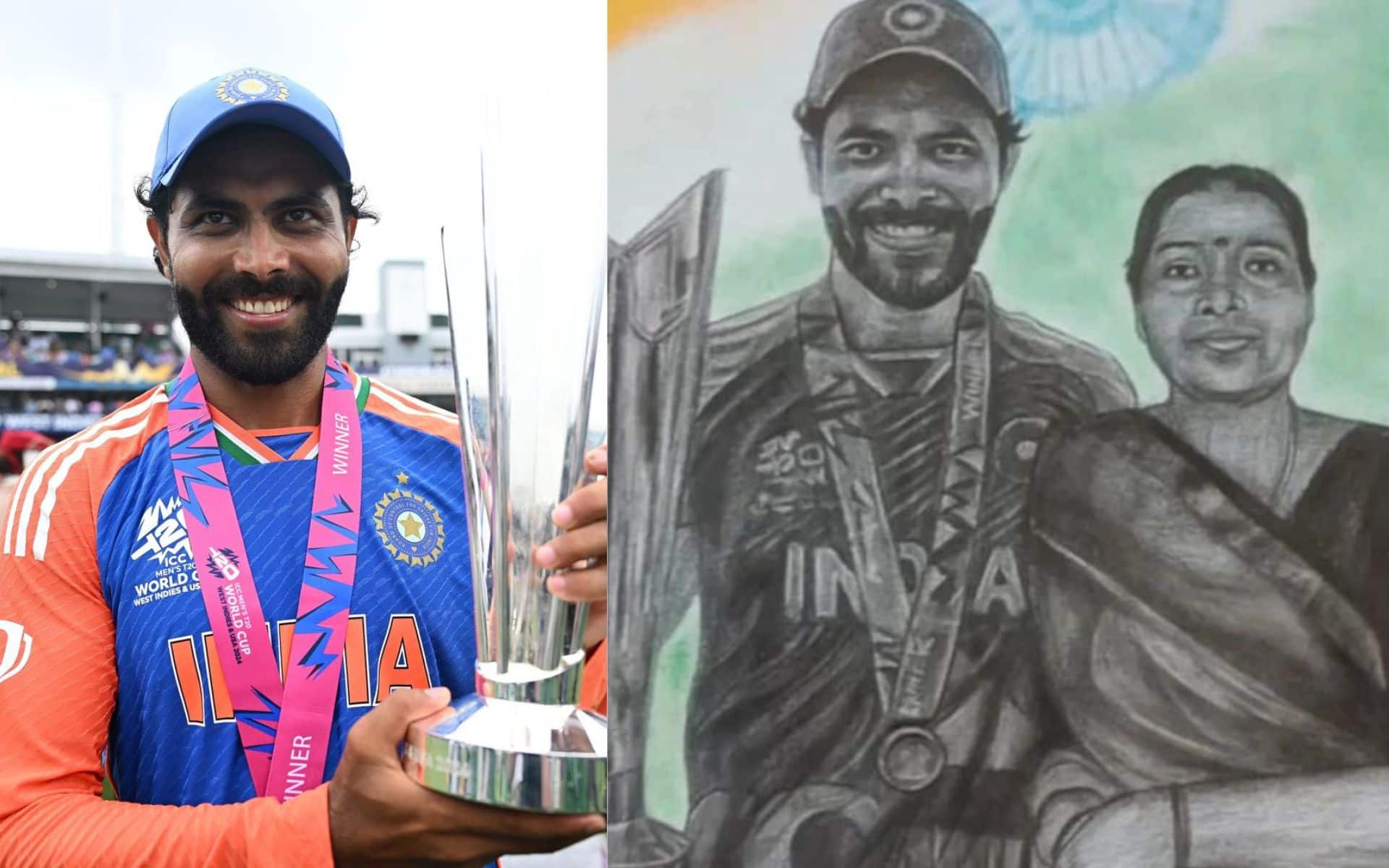 Ravindra Jadeja With T20 World Cup Trophy -(X.com)