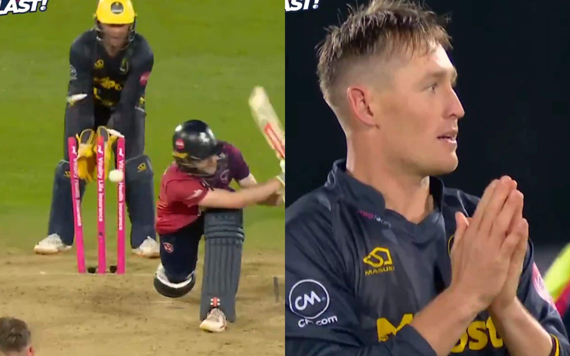 Marnus Labuschagne's celebration in T20 Blast 2024 (X.com)