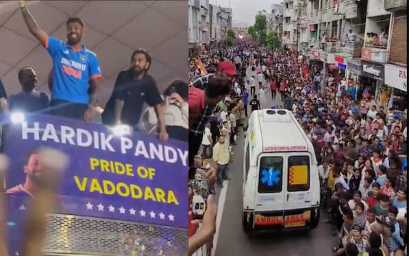 Pandya Praises Vadodara Crowd For Giving Way To Ambulance During WC Success Road Show