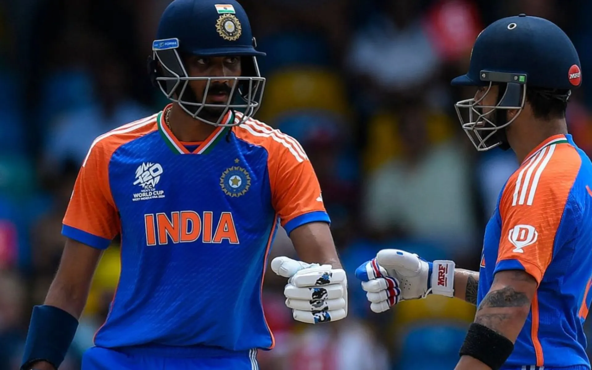 Axar Patel and Virat Kohli during the final of the T20 World Cup 2024 [X]
