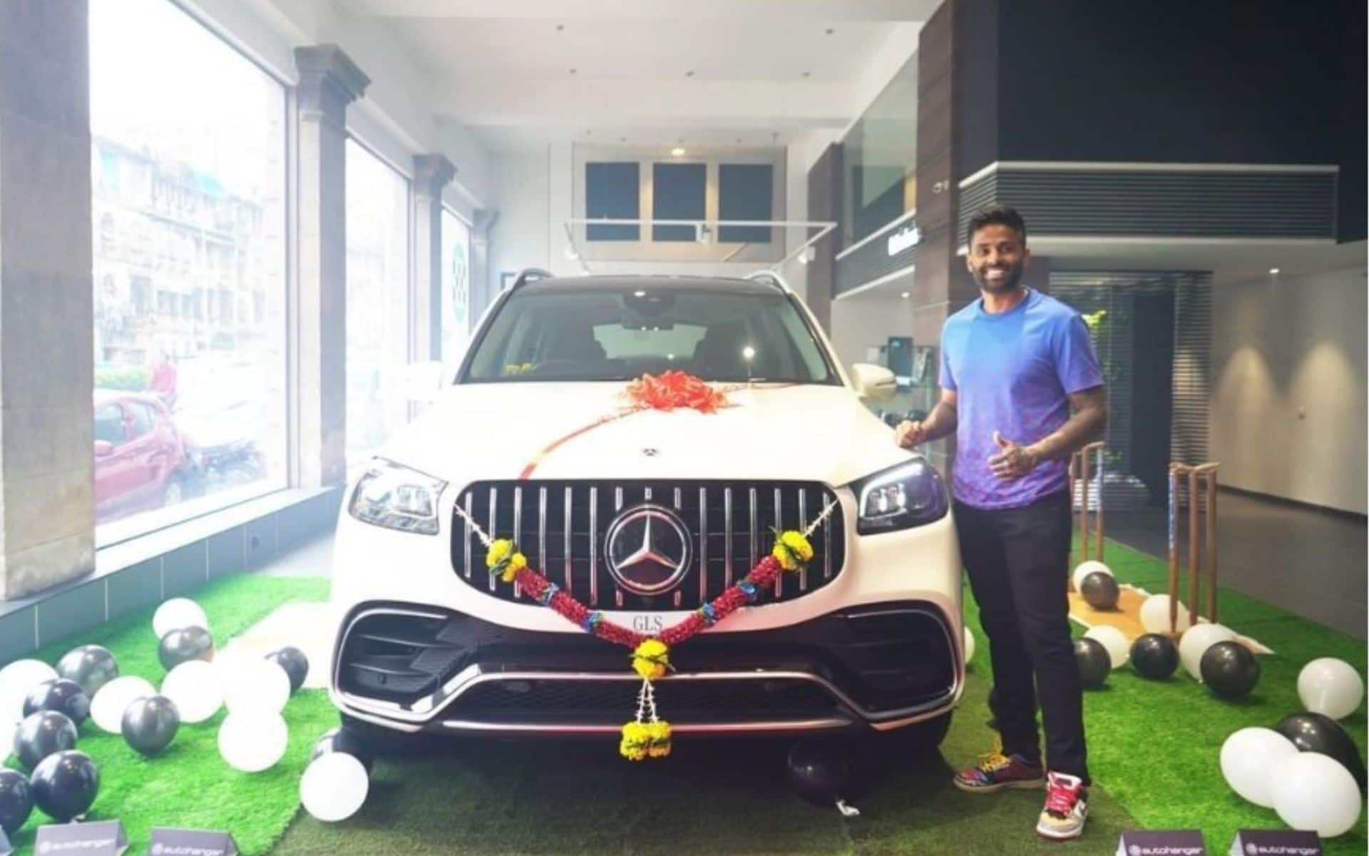 Suryakumar Yadav with the Mercedes Benz GLS (x.com)