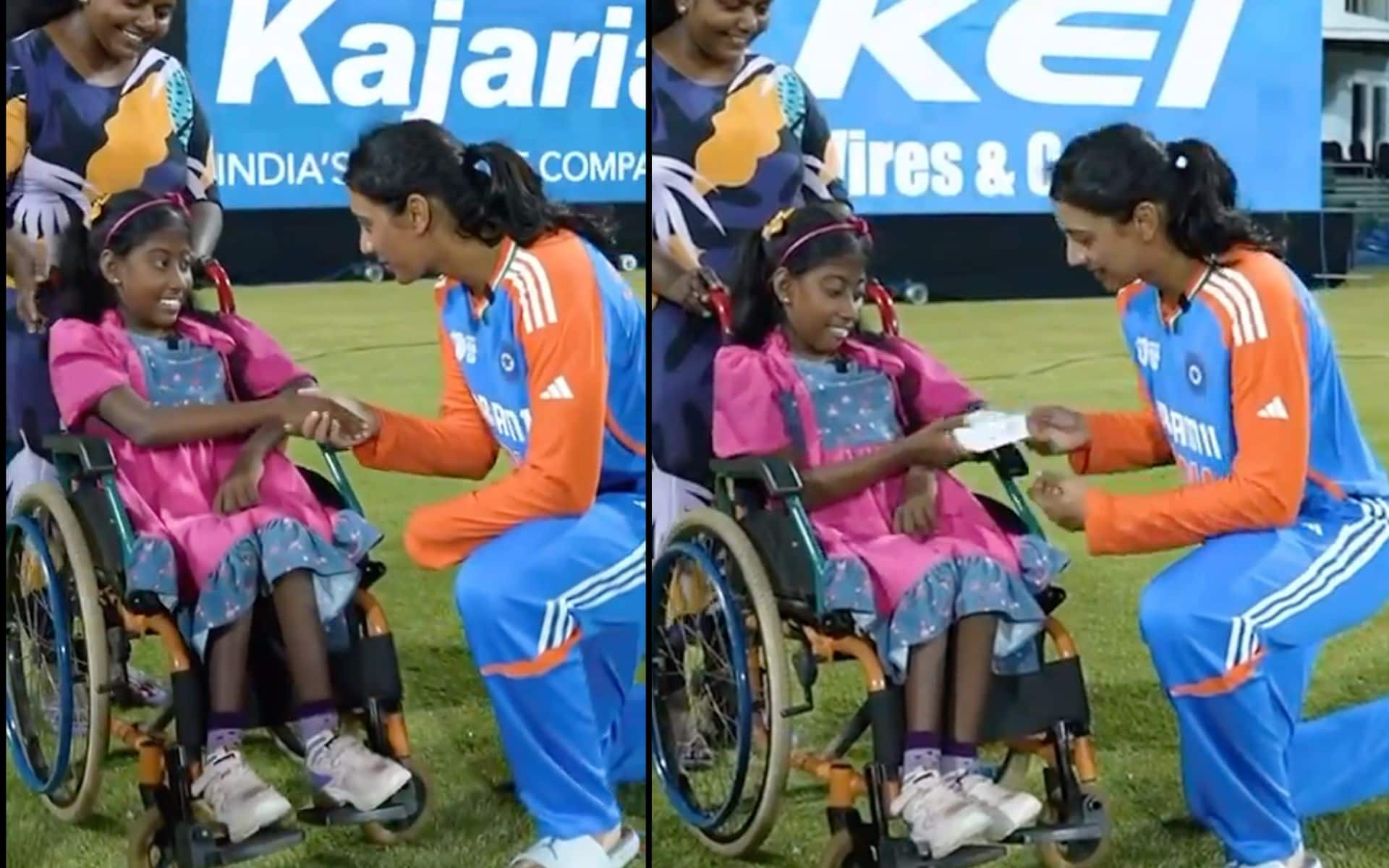 Smriti Mandhana With her Fan- (X.com)