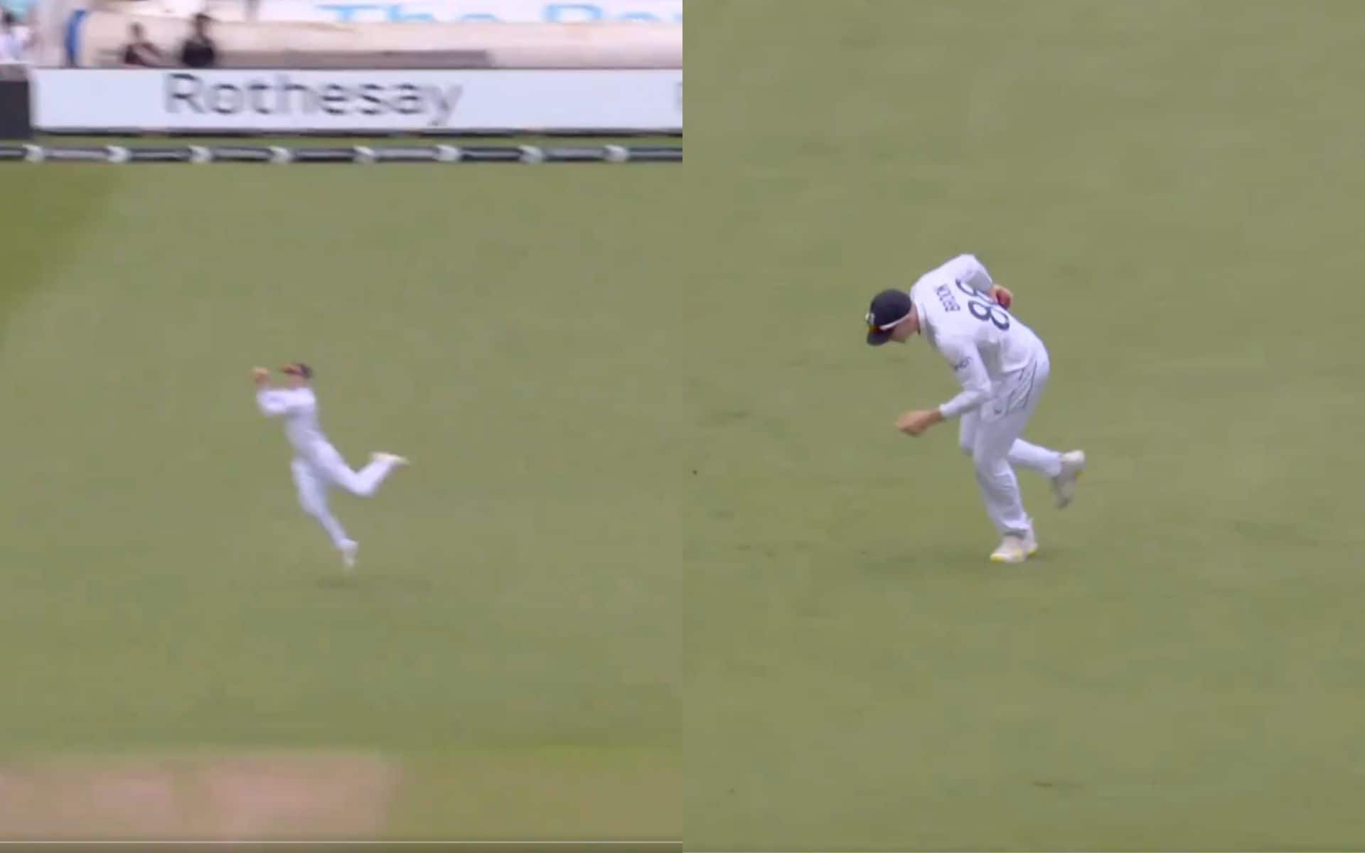 Harry Brook's flying grab [X]