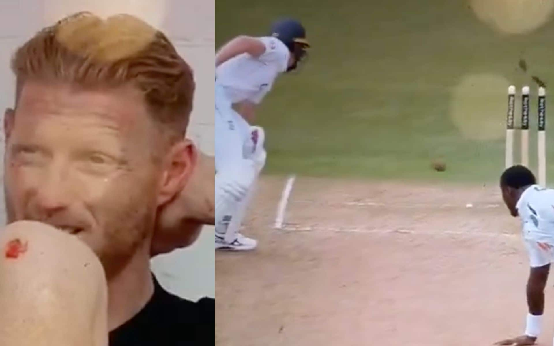 Ben Stokes disappointed after Crawley's wicket (X.com)