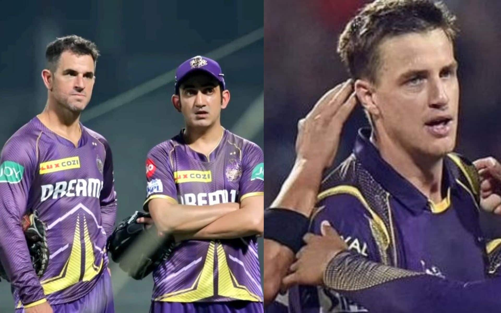 Ryan ten Doeschate and Morne Morkel with Gautam Gambhir in KKR [X]