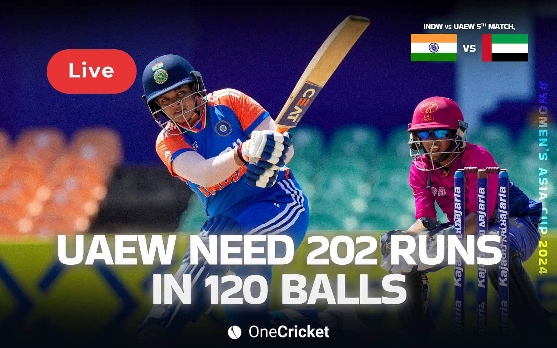 INDW Vs UAEW Asia Cup T20 2024 Live Score: Match Updates, Highlights And Live Streaming