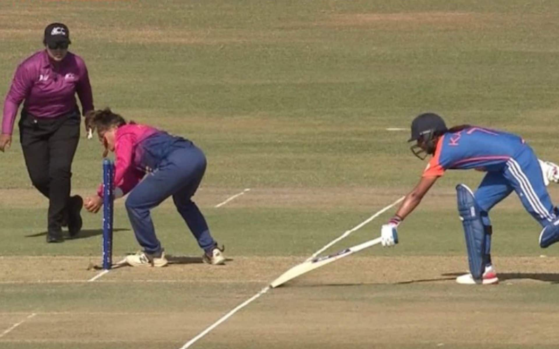 Harmanpreet was run-out by UAE (X.com)