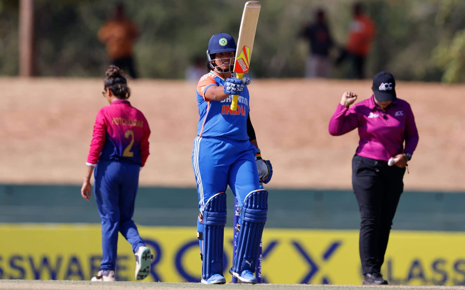 Richa Ghosh clobbered 64* off 29 balls against UAE-W (BCCI)