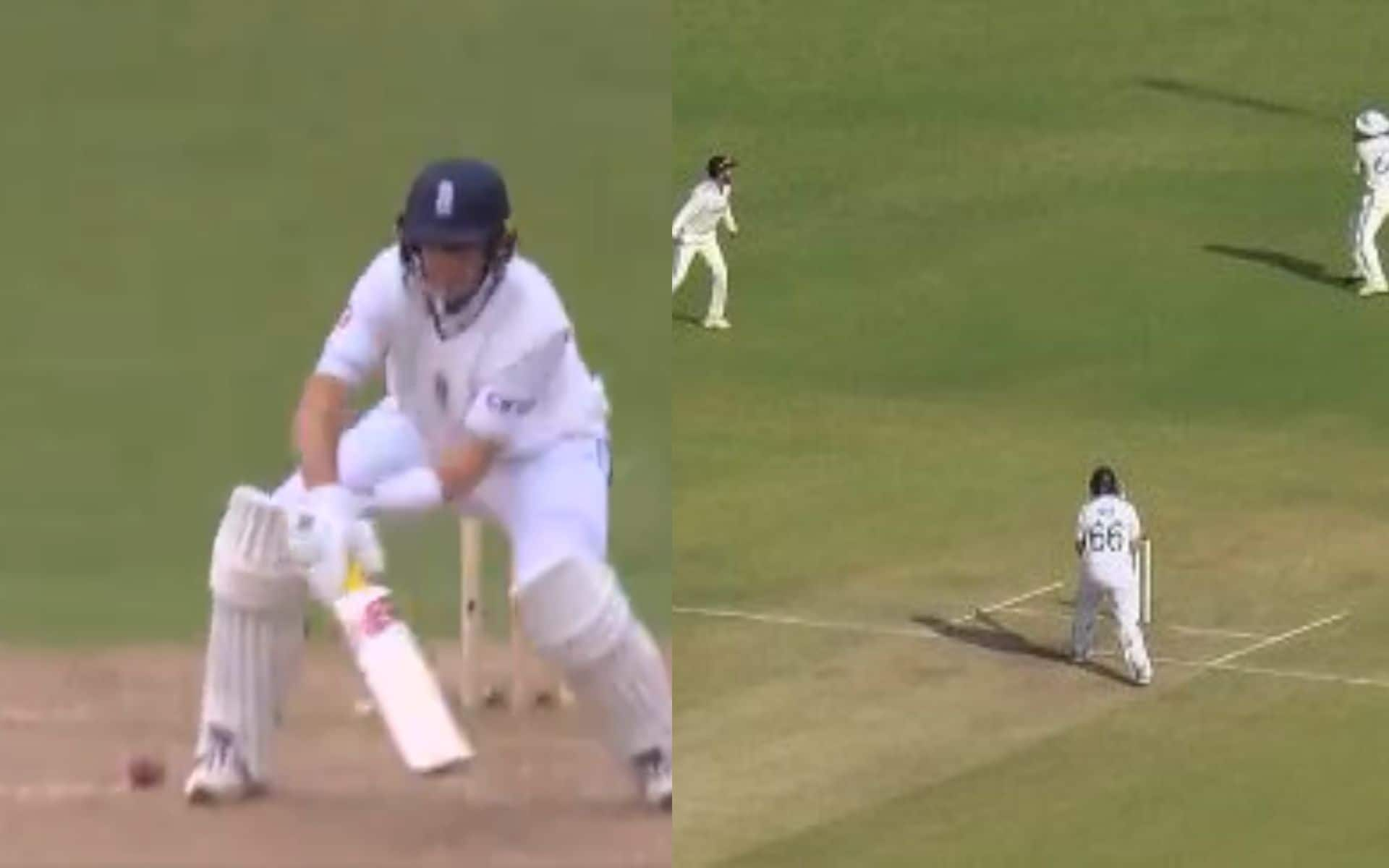 Joe Root tried playing reverse-scoop (X.com)