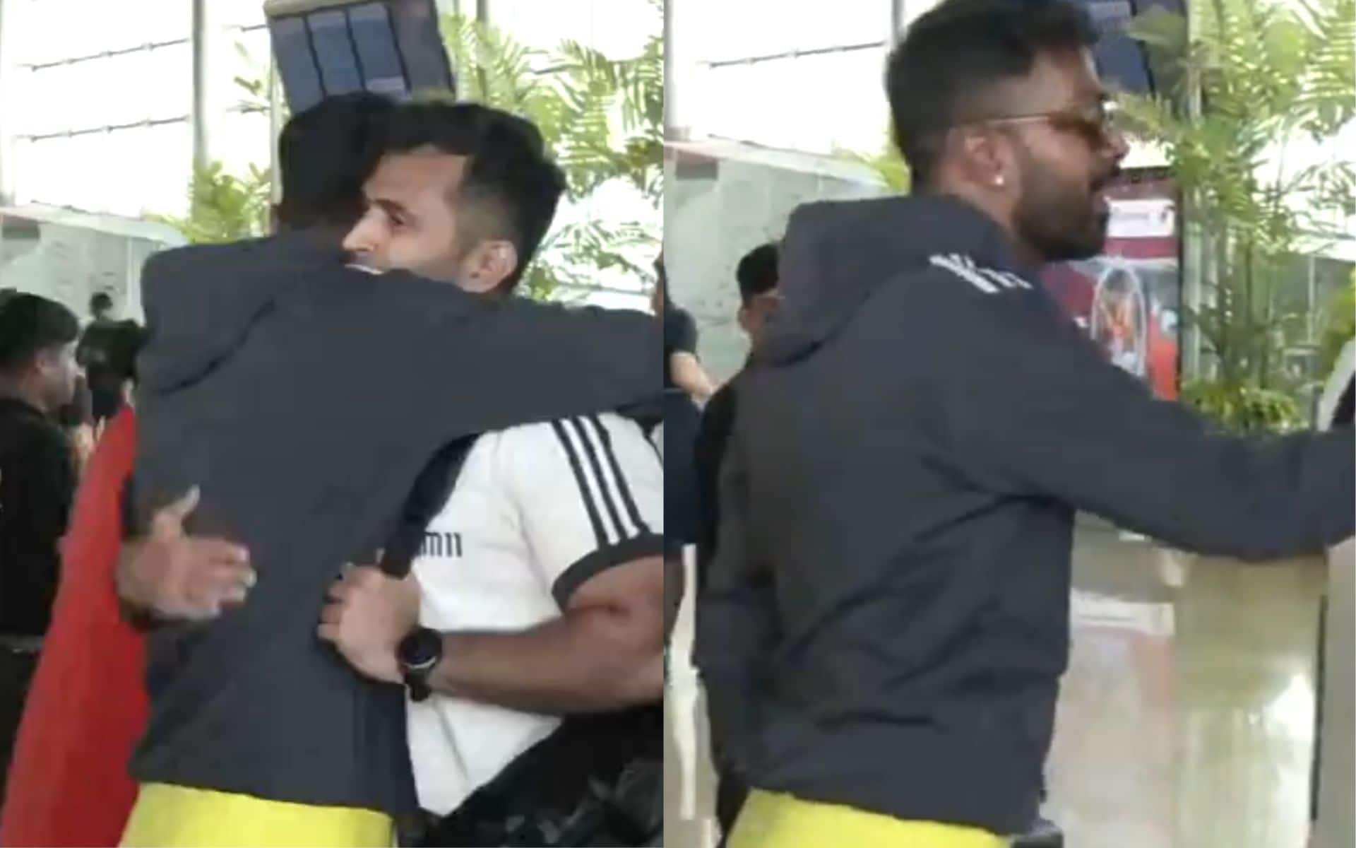 Hardik Pandya hugs Abhishek Nayar (X.com)