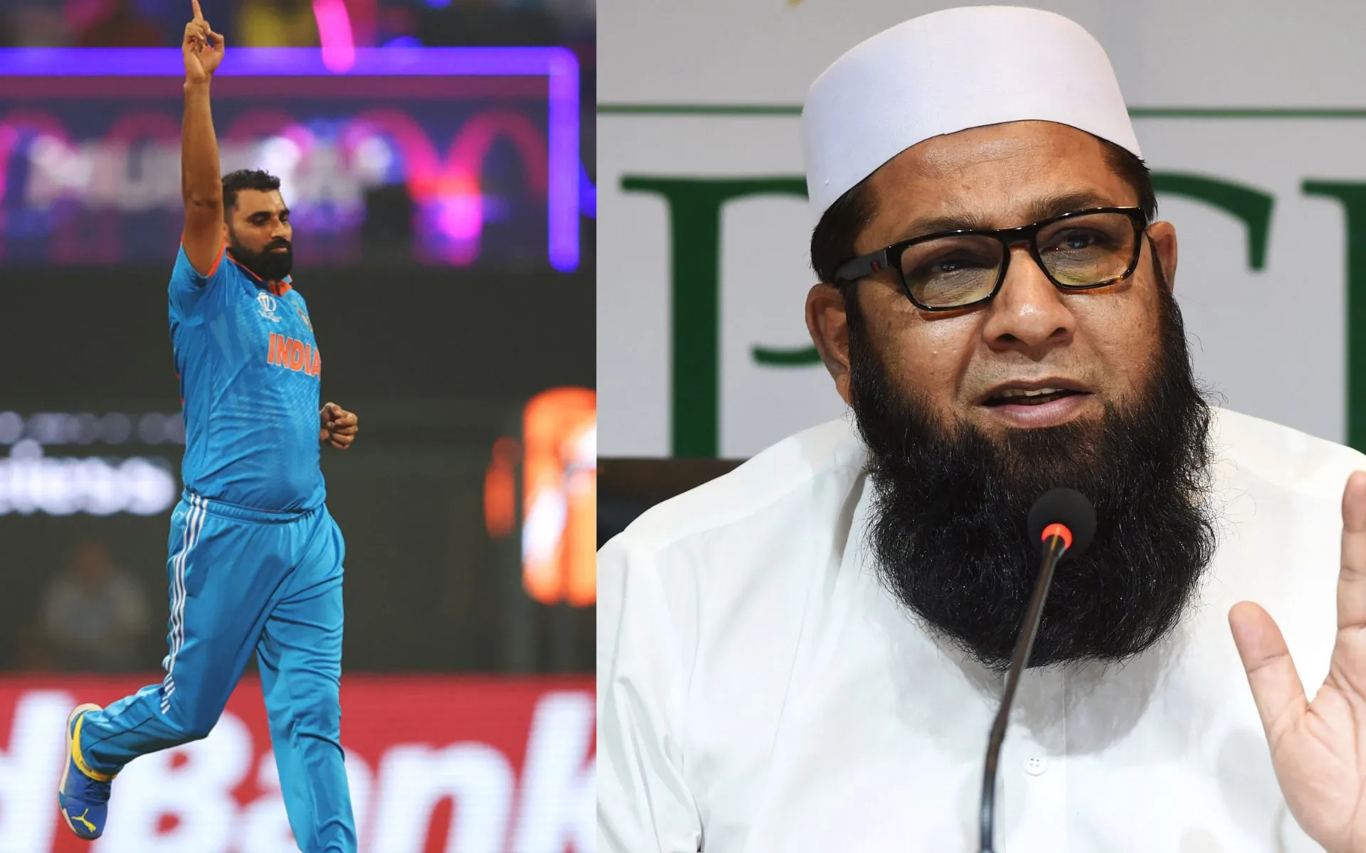 Inzamam Ul Haq and Shami - (X.com)